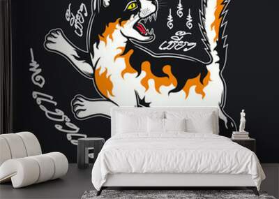 Cat back  Wall mural