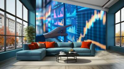 Big Data Visualization and Analysis Concept Wall mural