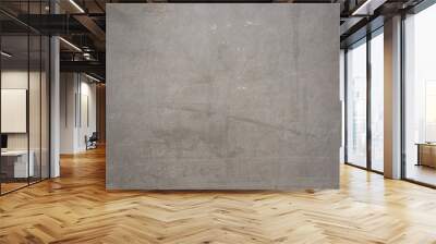 Retro or loft style cement concrete wall in gray color. Background, texture and wallpaper pattern photo. Wall mural