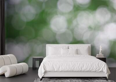 Bokeh green nature, Subtle background in abstract style for graphic design Wall mural