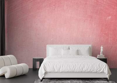 aluminium texture background with rose gold color, pattern of scratches on stainless steel. Wall mural