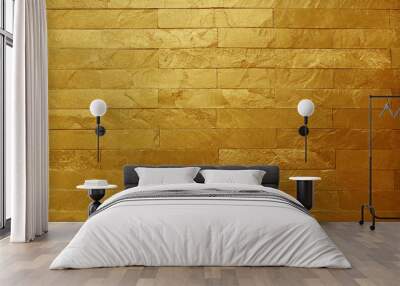 golden slate stone wall texture in natural pattern with high resolution for background and design art work. Wall mural