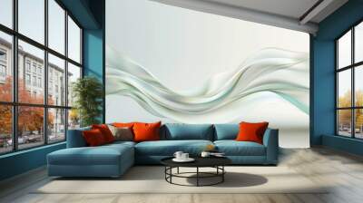 A long, curvy line of white with a blue tint Wall mural