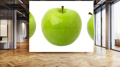 green apple isolated, fresh green apple, transparent png, PNG format, cut out, collection Wall mural