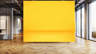 Yellow background with gradient in empty studio room Used for background, studio, product placement. Wall mural