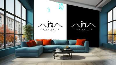 letter is, si creative handwriting logo design vector Wall mural