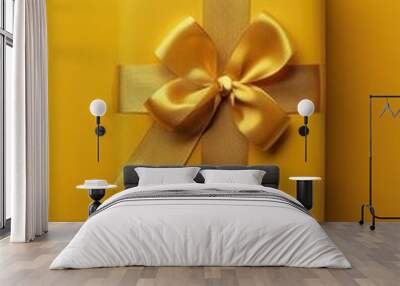 Golden Gift Box Wall mural