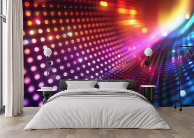 Colorful Polka Dot Patterns on Vibrant Background Wall mural