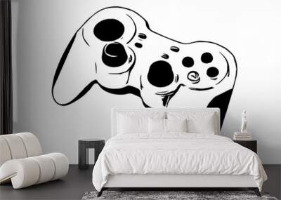 game joystick illustration art. game controller artwork illustration. Wall mural