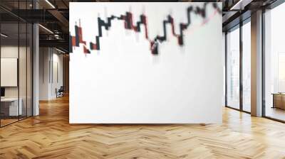 Minimalist stock chart highlighting a smooth upward trend in stock prices, indicating growth. Wall mural