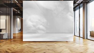 Empty shadow light overlay concrete wall backdrop background and floor perspective well display products background and text present on free space Wall mural