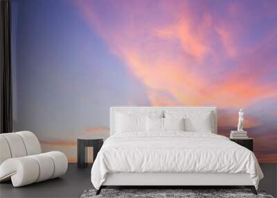 Evening sky with colorful sunlight,dusk sky Wall mural