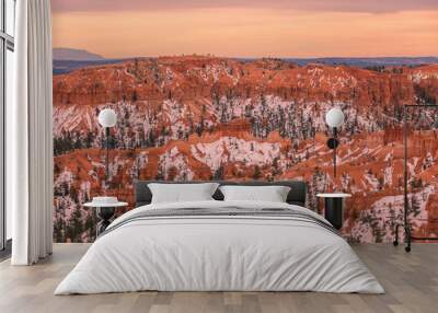 Scenic Bryce Canyon Utah in Winter Wall mural