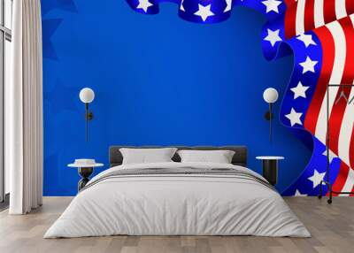 US flag background Wall mural