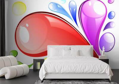 vector of colored splash Wall mural