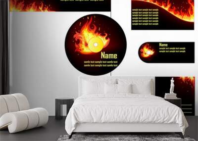 Vector of fire business set Wall mural