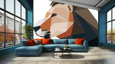 Zoo animal low poly design Wall mural