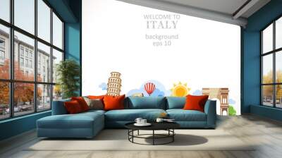 travel Italy panorama background Wall mural