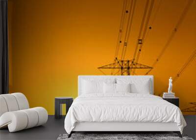 High voltage power lines Wall mural