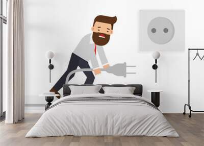 Tired Businessman Wall mural