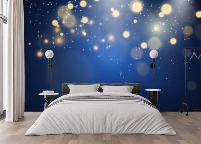 Brilliant gold dust vector shine. Glittering shiny ornaments for background. Vector illustration. Wall mural