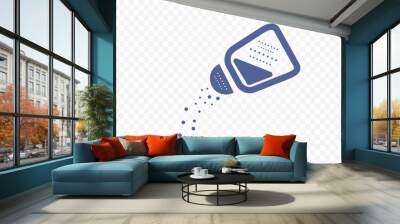 
Emblem of salt shaker in flat style. Icon of salt. Vector graphics. Wall mural