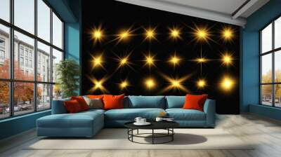 Special lens flash, light effect. The flash flashes rays and searchlight. illust. Beautiful star Light from the rays. The sun is backlit. Bright beautiful star. Sunlight. Glare.	
 Wall mural