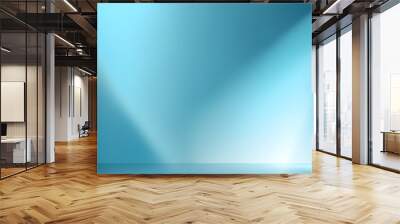 An original background image for design or product presentation, with a play of light and shadow, in light blue tones Wall mural