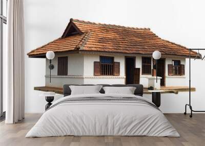 Kerala traditional house isolated on transparent background Wall mural