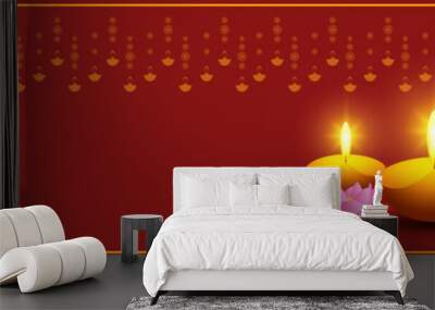 Vector illustration for Happy Diwali greeting Wall mural