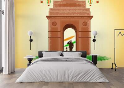 vector illustration for Indian happy republic day Wall mural