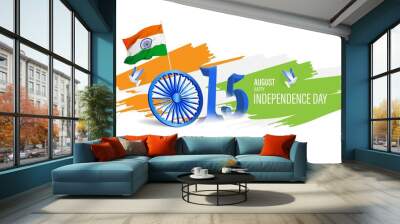 vector illustration for Indian independence day-15 august Wall mural