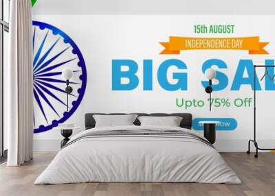 vector illustration for Indian independence sale banner-15th august Wall mural