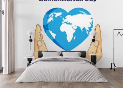 vector illustration for world humanitarian day Wall mural