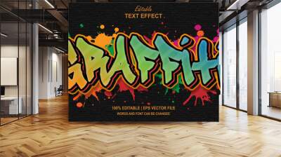 Graffiti Editable Text Effect Style Wall mural