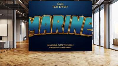 Marine Editable Text Effect Style Wall mural