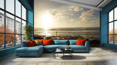 sunset on the beach Wall mural