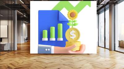 investment holder icon 3d illustration Wall mural