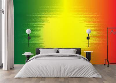 Abstract modern background . green, yellow and red gradient with halftone decoration. Rasta Concept. Wall mural