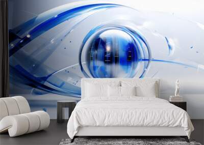 Abstract blue wallpaper presentstations powerpoint. background. Wall mural