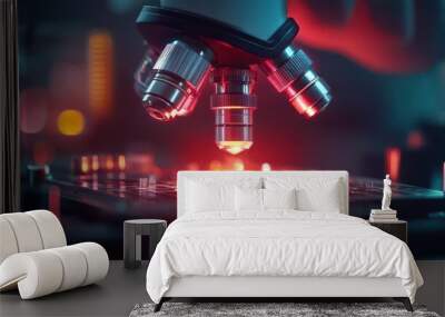 Biotech research, vibrant discoveries, scientific innovation, future medicine Wall mural