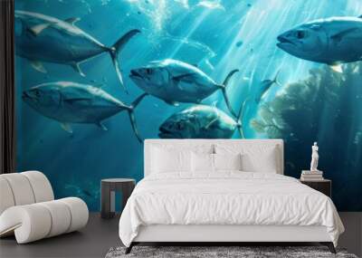 Marine biodiversity is preserved by responsible ocean harvest and sustainable fisheries efforts. Wall mural