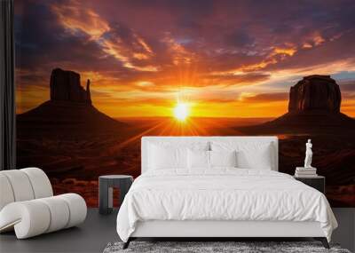 National monuments, vibrant history, iconic sites, cultural significance Wall mural