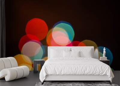 candle light at night with color bokeh Wall mural