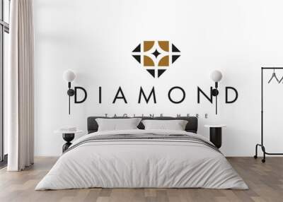 luxury diamond jewelry logo design Wall mural