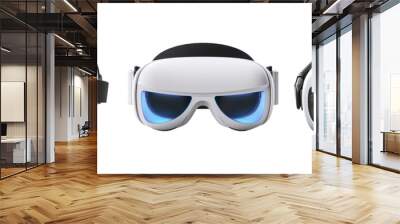 Set of virtual reality headsets isolated on a transparent or white background Wall mural