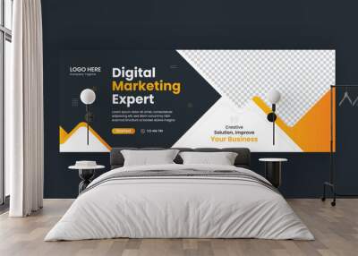 modern Professional Digital marketing social media Facebook cover or web banner template. Wall mural