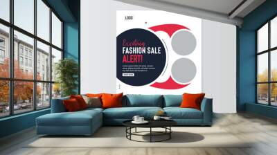 New arrival Fashion Sale Social media post on web banner vector template. Wall mural