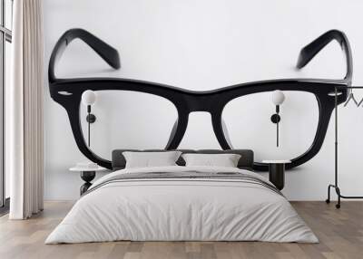 black glasses on isolated and white background Wall mural