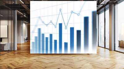 finance concept, business graph on monitor screen Wall mural